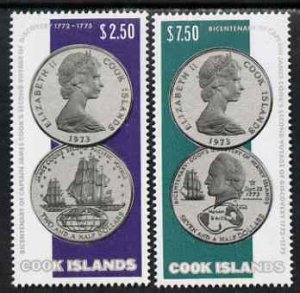 COOK ISLANDS - 1974 - Capt. Cook, 2nd Voyage - Perf 2v Set - Mint Never Hinged