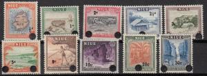 Niue - 1967 Surcharged complete stamp set Sc# 106/115 - MNH (513)