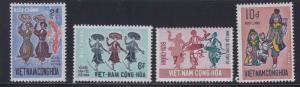 Viet Nam (South) # 385-388, Dancers & Musicians, NH, 1/2 Cat