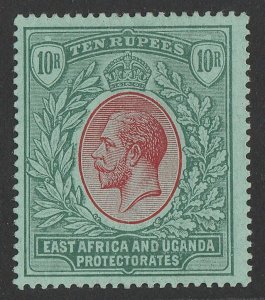 KENYA, UGANDA & TANGANYIKA 1912 KGV 10R red & green/ green, wmk Mult Crown. 