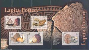 SOLOMON ISLANDS LAPITA POTTERY MASTER SHEET OF 5 STAMPS