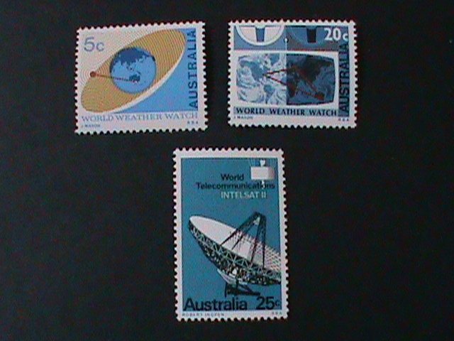 ​AUSTRALIA-1968 SC#431-3  USING OF SATELLITE FOR WEATHER MNH VF-LAST ONE