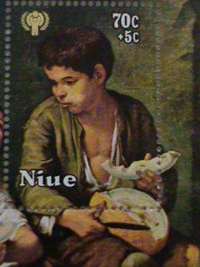 ​NIUE-1980 SC#240a INTERNATIONAL YEAR OF THE CHILD-MNH-S/S VERY FINE  MURILLO-