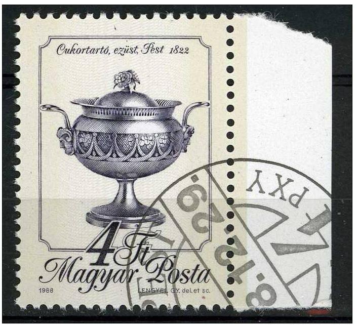 Hungary 1988 - Scott 3164 CTO - Silver Sugar Bowl 