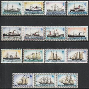 1982 Falkland Islands - Sc 260a-274a - MNH VF - 15 single - Mail Ships '...