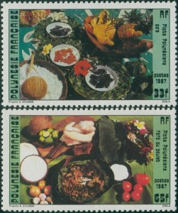 French Polynesia 1987 Sc#458-459,SG504-505 Polynesian Food Dishes set MNH