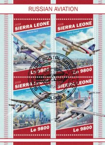 SIERRA LEONE 2018 - Russian airplanes / complete set - sheets+block (2 scans)