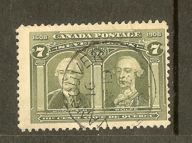 Canada, Scott #100, 7c Generals Montcalm & Wolfe, Fine, Used