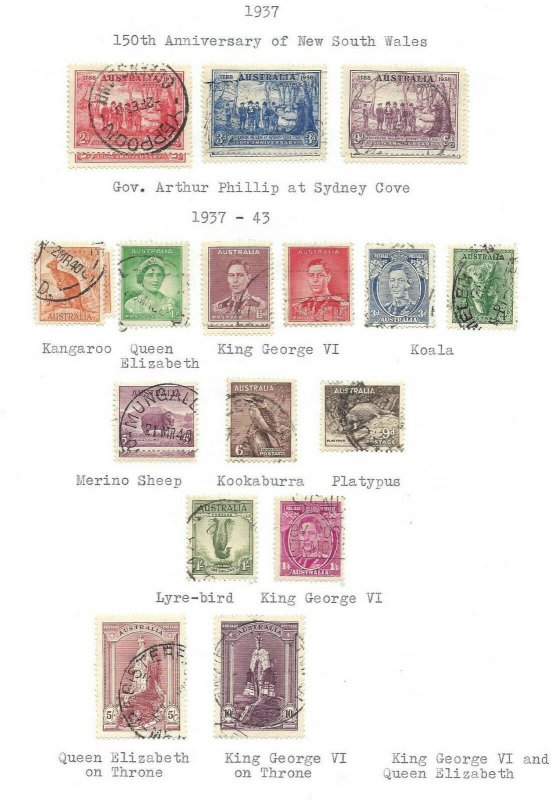 Australia #163 thru 178 Used + Some OG VF