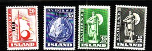 Definitive set-unused-hinged-Iceland-Sc#232-5-NY World's Fai