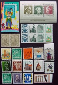 Germany, Assorted Mint Stamps, mostly MNH