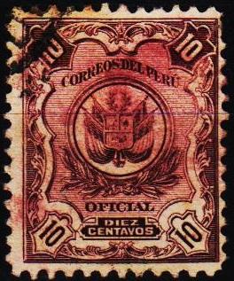 Peru. 1909 10c S.G.0385 Fine Used