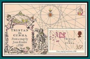 Tristan da Cunha 1981 Early Maps, MS, MNH 293,SGMS307