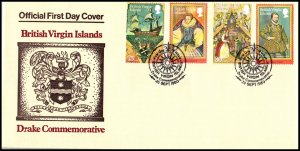 British Virgin Islands 391-394 U/A FDC