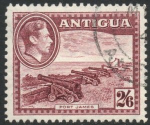 ANTIGUA-1938-51 2/6 Brown-Purple Sg 106 FINE USED V38018