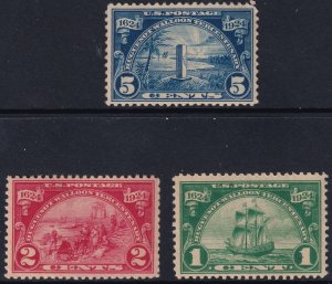 614 / 616 U.S.1924 Huguenot-Walloon complete MNH set CV $38.75 stk #8