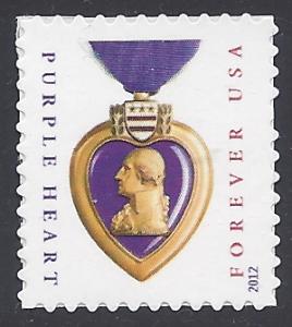 #4704 (45c Forever) Purple Heart 2012 Mint NH