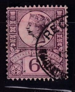 Great Britain 1887 6d violet rose Queen QV Jubilee F/VF/Used/(o)