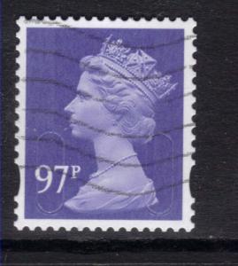 GB 2014 QE2 97p Bluish Violet security Machin ( M14L ) SG U2932 ( L946 )