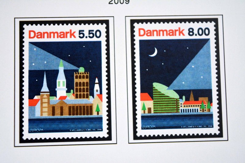 COLOR PRINTED DENMARK 1851-2010 STAMP ALBUM PAGES (186 illustrated pages)