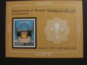 SHARJAH-1967- 12TH WORLD SCOUTS JAMBOREE- IMPERF MNH S/S  SHEET VERY FINE