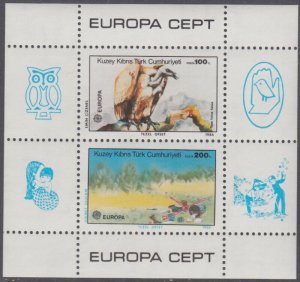 TURKISH CYPRUS Sc # 181a-b CPL MNH S/S - EUROPA 1986