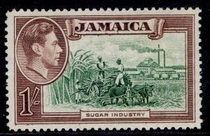 JAMAICA GVI SG130, 1s green & purple-brown, M MINT. Cat £16.