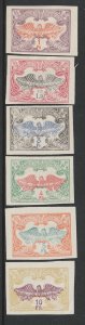 1902 Belgium - Sc Q42//Q48 - MH VF - 6 single - Winged Wheel - FORGERIES