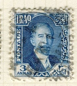 IRAQ; 1931 early Faisal issue fine used Shade of 3a. value