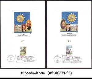 UNITED STATES USA - 1988 GEORGIA & CONNECTICUT SET OF 2 PROOF CARDS  FDI