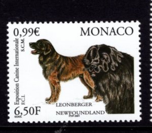 Monaco #2202 (2001 Dog Show issue) VFMNH CV $2.50