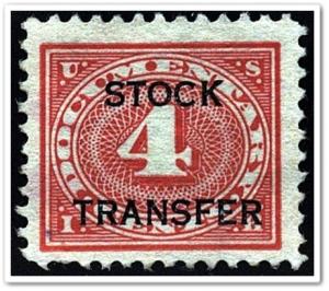 RD3 4¢ Stock Transfer Stamp (1918-22) Used