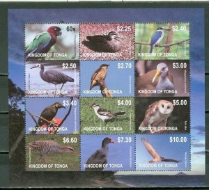 TONGA 2012 BIRDS #1170 NICE SHEET of (12) MNH...$60.00