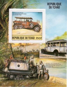 Chad 1984 Mi#Bl.226A Renault (1930) Citroen (1925) S/S Perforated MNH