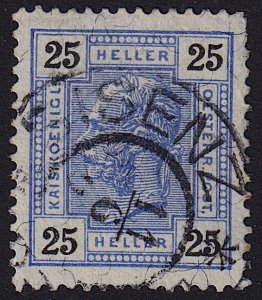 Austria - 1905 - Scott #99 - used - BISENZ pmk Czech Republic