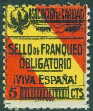 SPAIN Civil War 1936 Granada (Provincial Stamp) Galvez 311