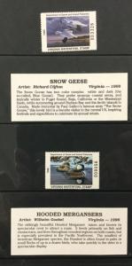 (BJ Stamps) VIRGINIA STATE DUCK STAMP collection (6). 1993-1998. VF, MNH.