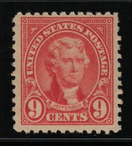 1923 Thomas Jefferson Sc 561 9c rose MNH single stamp (05