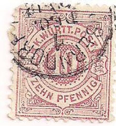 Wurttemberg Stamp- Scott # 060a/A4-Used/H-1890