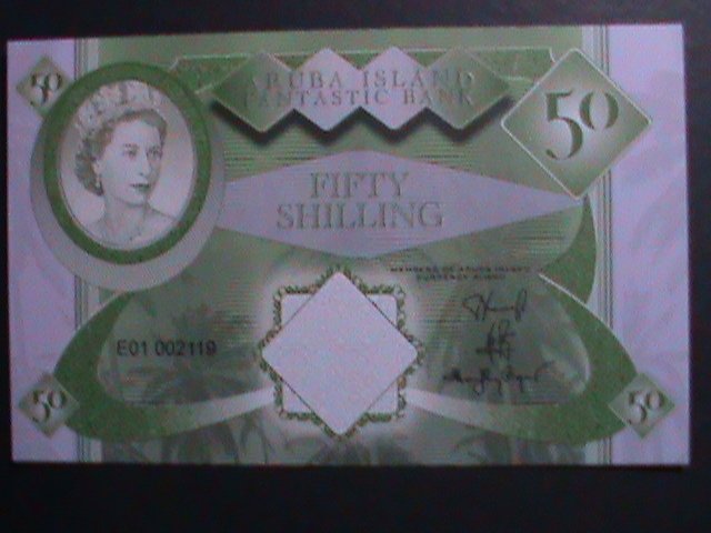 ARUBA ISLANDS-COLLECTIBLE UNCIRCULATED POLYMAR LOVELY BEAUTIFUL NOTE VERY FINE