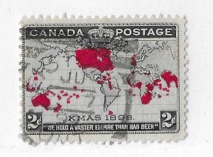 Canada  Sc #85 2c map  used with Listowell squared circle  VF