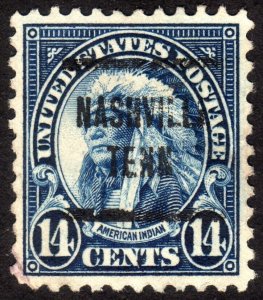 1923, US 14c, American Indian, Used, Well centered, Sc 565