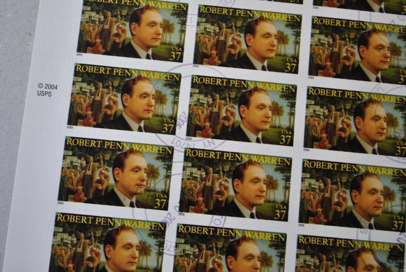 US Robert Penn Warren Scott #3904 Stamp Sheet-20 37¢ 2004 CTO 