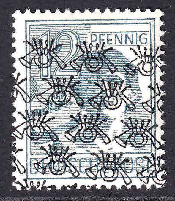 GERMANY 621 ERROR INVERTED PARTIAL OVERPRINT OG NH U/M F/VF SIGNED