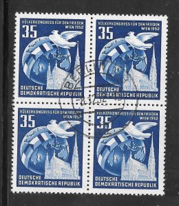 Germany DDR #119 Used Block of 4 (12213)