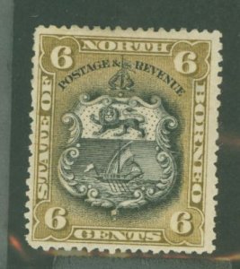 North Borneo #63v  Single