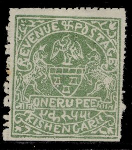 INDIAN STATES - Kishangarh QV SG32, 1r dull green, UNUSED. Cat £11.