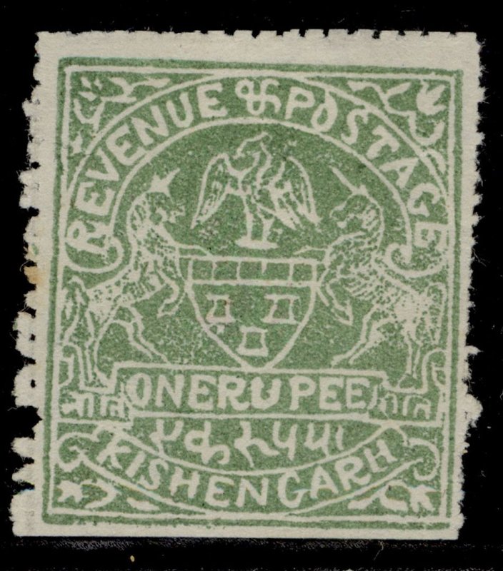 INDIAN STATES - Kishangarh QV SG32, 1r dull green, UNUSED. Cat £11.