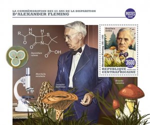 C A R - 2020 - Alexander Fleming, - Perf Souv Sheet - Mint Never Hinged