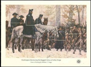 #1686-1689, Bicentennial Souvenir Sheets with Envelope, VF Never Hinged 